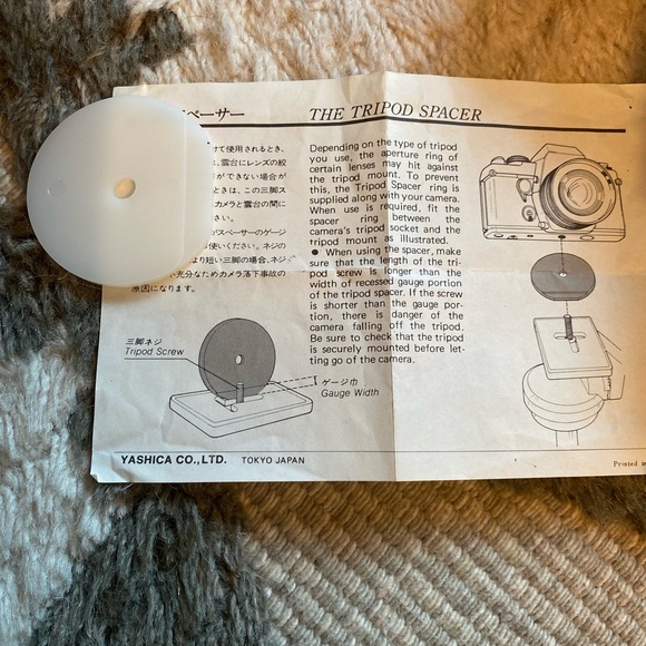 YASHICA FX-D Quartz SLR 35mm Film Camera 50mm lens + macro lens + Tripod Spacer - Picture 8 of 8